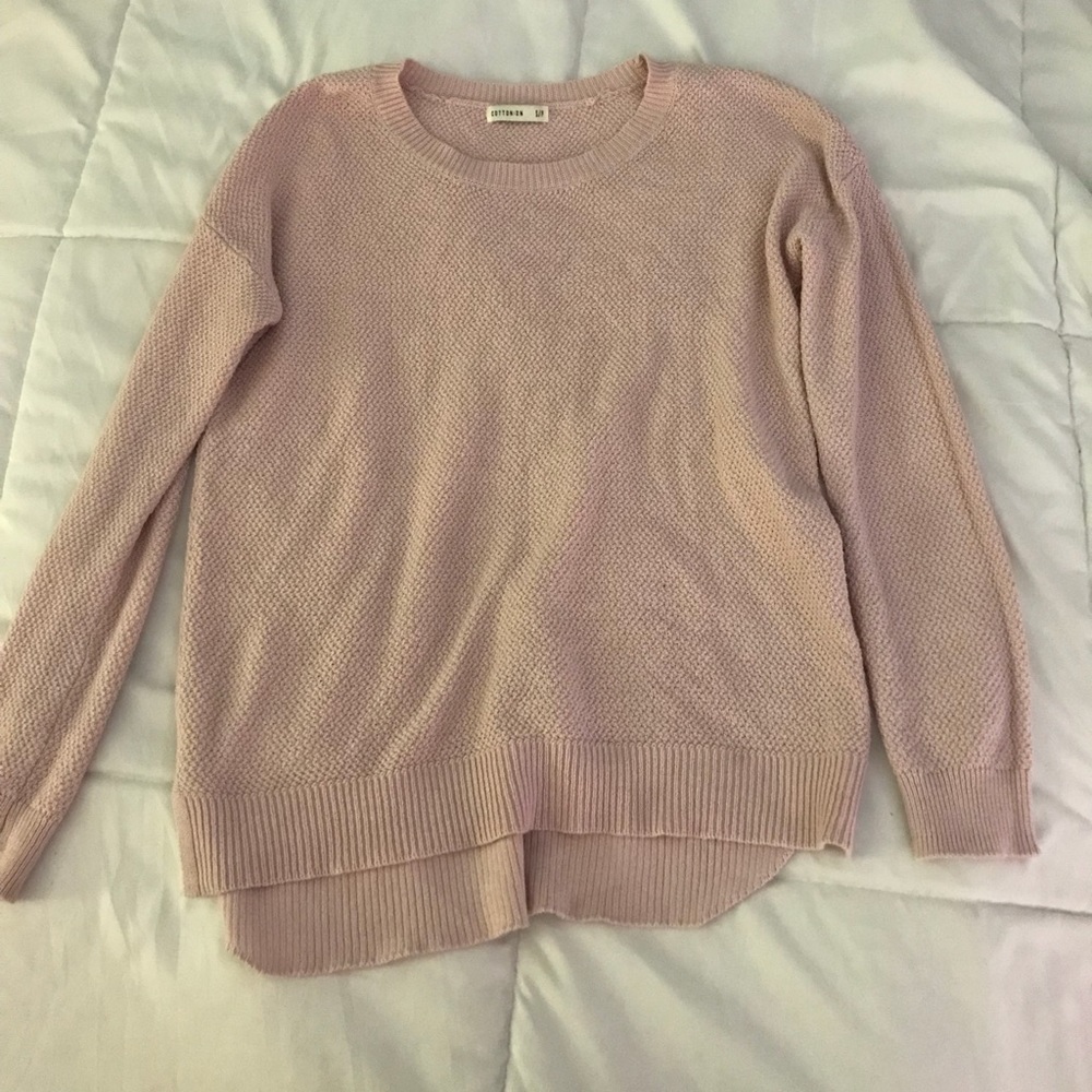 light pink sweater